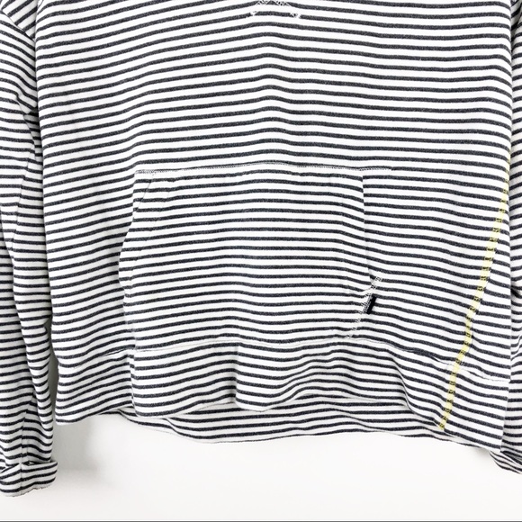 O’Neill Hooded Pocket Sweatshirt Striped Blue Sz M - Picture 3 of 6